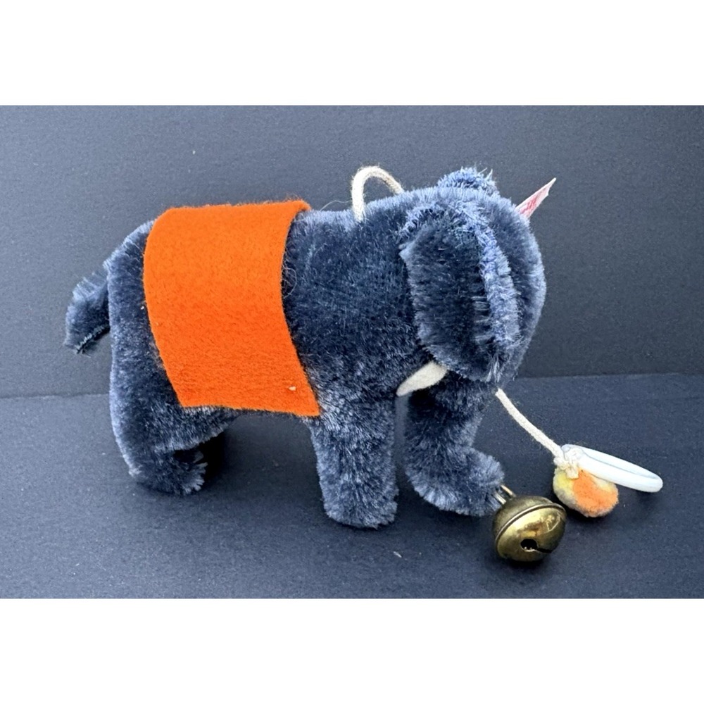 Vintage Steiff Club membership gift blue mohair elephant plush with bell 2007 EC